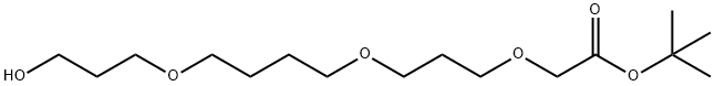 tert-butyl 2-(3-(4-(3-hydroxypropoxy)butoxy)propoxy)acetate Struktur