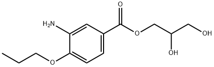 2,3-DIHYDROXYPROPYL 3-AMINO-4-PROPOXYBENZOATE Struktur