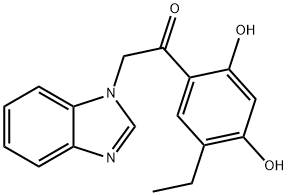 2-(1H-benzo[d]imidazol-1-yl)-1-(5-ethyl-2,4-dihydroxyphenyl)ethan-1-one 结构式