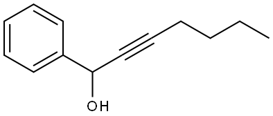 Benzenemethanol, a-1-hexynyl-,2108-51-2,结构式