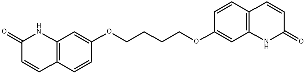 7,7'-(butane-1,4-diylbis(oxy))bis(quinolin-2(1H)-one) 化学構造式