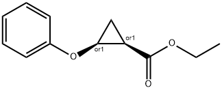 Cyclopropanecarboxylic acid, 2-phenoxy-, ethyl ester, cis-,2120-91-4,结构式