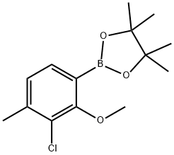 3-Chloro-2-methoxy-4-methylphenylboronic acid pinacol ester Structure