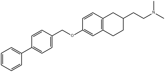 2-(6-([1,1-biphenyl]-4-ylmethoxy)-1,2,3,4-tetrahydronaphthalen-2-yl)-N,N-dimethylethanamine Structure