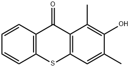 2-hydroxy-1,3-dimethyl-9H-thioxanthen-9-one 化学構造式