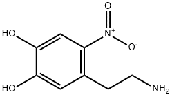 4-(2-aminoethyl)-5-nitrobenzene-1,2-diol 化学構造式