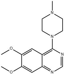 6,7-dimethoxy-4-(4-methyl-1-piperazinyl)quinazoline 结构式