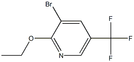 3-Bromo-2-ethoxy-5-(trifluoromethyl)pyridine 化学構造式