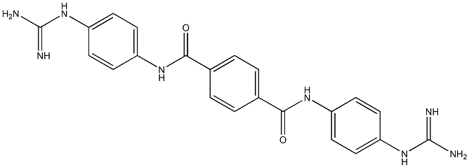 1,4-Benzenedicarboxamide,N1,N4-bis[4-[(aminoiminomethyl)amino]phenyl]-,21696-12-8,结构式