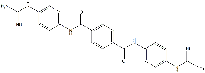 1,4-Benzenedicarboxamide,N1,N4-bis[4-[(aminoiminomethyl)amino]phenyl]- Struktur