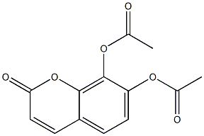 2H-1-Benzopyran-2-one,7,8-bis(acetyloxy)- Struktur