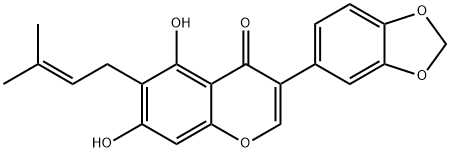 22044-58-2 4H-1-Benzopyran-4-one,3-(1,3-benzodioxol-5-yl)-5,7-dihydroxy-6-(3-methyl-2-buten-1-yl)-