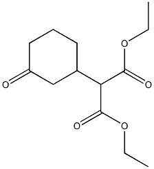 2-(3-オキソシクロヘキシル)プロパン二酸1,3-ジエチル 化学構造式