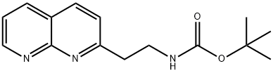 Carbamic acid, [2-(1,8-naphthyridin-2-yl)ethyl]-, 1,1-dimethylethyl ester (9CI) 化学構造式