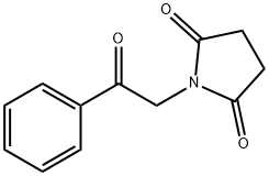 1-(2-oxo-2-phenylethyl)pyrrolidine-2,5-dione 化学構造式