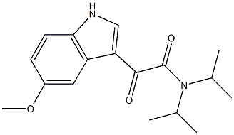 1H-Indole-3-acetamide, 5-methoxy-N,N-bis(1-methylethyl)-a-oxo- 化学構造式