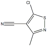 5-氯-3-甲基异噻唑-4-腈,25069-00-5,结构式