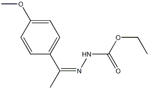 Hydrazinecarboxylicacid, 2-[1-(4-methoxyphenyl)ethylidene]-, ethyl ester Structure