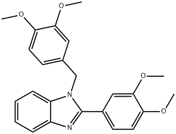 1-(3,4-Dimethoxy-benzyl)-2-(3,4-dimethoxy-phenyl)-1H-benzoimidazole Struktur