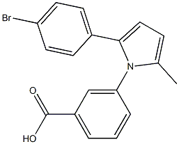 Benzoic acid,3-[2-(4-bromophenyl)-5-methyl-1H-pyrrol-1-yl]- 化学構造式