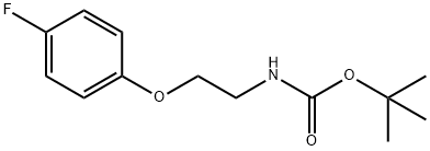 2-(4-フルオロフェノキシ)エチルカルバミド酸tert-ブチル 化学構造式