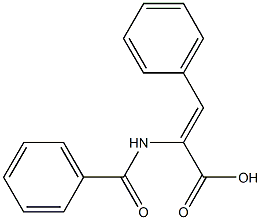 2-苯甲酰胺基-(3Z)-苯基丙烯酸, 26348-47-0, 结构式