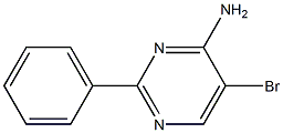 5-Bromo-2-phenylpyrimidin-4-amine 化学構造式