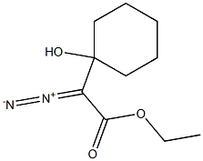 Cyclohexaneacetic acid, a-diazo-1-hydroxy-, ethyl ester Struktur