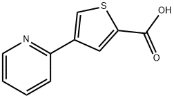 4-Pyridin-2-yl-thiophene-2-carboxylic acid 化学構造式