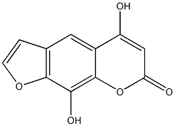 7H-Furo[3,2-g][1]benzopyran-7-one, 5,9-dihydroxy- 结构式