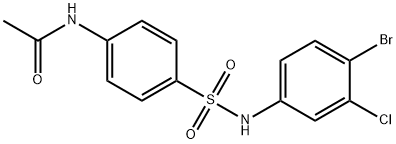 N-(4-{[(4-bromo-3-chlorophenyl)amino]sulfonyl}phenyl)acetamide Structure
