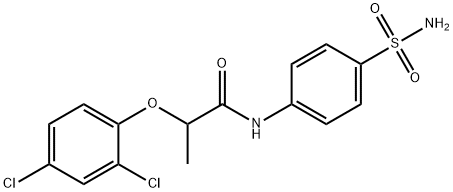 2-(2,4-dichlorophenoxy)-N-(4-sulfamoylphenyl)propanamide 结构式
