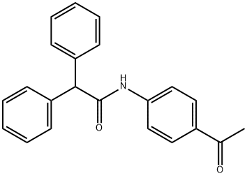 N-(4-Acetyl-phenyl)-2,2-diphenyl-acetamide 化学構造式