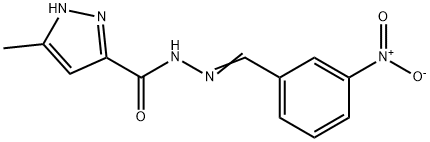 (E)-3-methyl-N-(3-nitrobenzylidene)-1H-pyrazole-5-carbohydrazide Structure