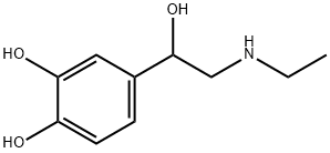 1,2-Benzenediol,4-[2-(ethylamino)-1-hydroxyethyl]- Structure