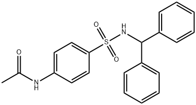 N-{4-[(diphenylmethyl)sulfamoyl]phenyl}acetamide 结构式