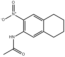 N-{3-nitro-5,6,7,8-tetrahydro-2-naphthalenyl}acetamide Struktur