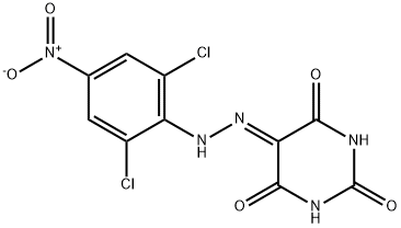 5-[(2,6-dichloro-4-nitrophenyl)hydrazono]-2,4,6(1H,3H,5H)-pyrimidinetrione Struktur