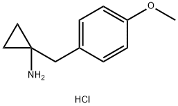 1-[(4-Methoxyphenyl)methyl]cyclopropan-1-amine hydrochloride Struktur