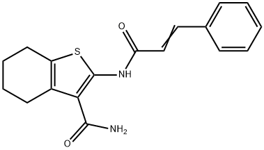 2-cinnamamido-4,5,6,7-tetrahydrobenzo[b]thiophene-3-carboxamide Struktur