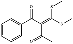 2-[bis(methylsulfanyl)methylidene]-1-phenylbutane-1,3-dione Struktur