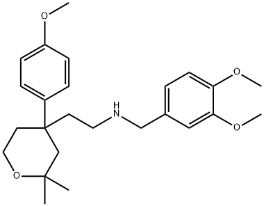 N-[(3,4-dimethoxyphenyl)methyl]-2-[4-(4-methoxyphenyl)-2,2-dimethyloxan-4-yl]ethanamine Structure