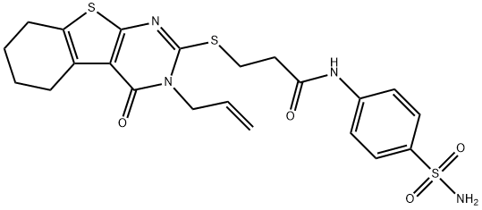 303019-21-8 3-((3-allyl-4-oxo-3,4,5,6,7,8-hexahydrobenzo[4,5]thieno[2,3-d]pyrimidin-2-yl)thio)-N-(4-sulfamoylphenyl)propanamide