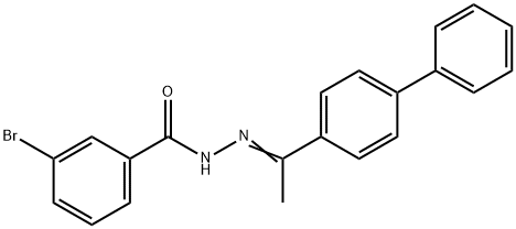 N'-[1-(4-biphenylyl)ethylidene]-3-bromobenzohydrazide Structure