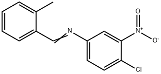 (4-chloro-3-nitrophenyl)(2-methylbenzylidene)amine Structure