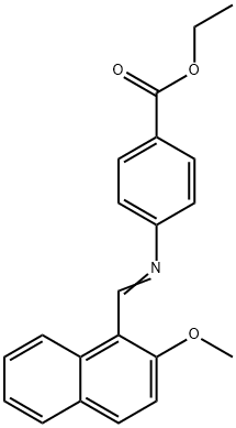 ethyl 4-{[(2-methoxy-1-naphthyl)methylene]amino}benzoate Structure