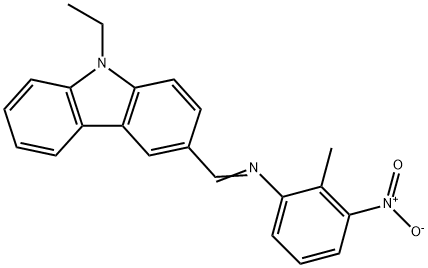 N-[(9-ethyl-9H-carbazol-3-yl)methylene]-2-methyl-3-nitroaniline Structure