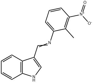 N-(1H-indol-3-ylmethylene)-2-methyl-3-nitroaniline,303771-55-3,结构式