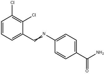 4-[(2,3-dichlorobenzylidene)amino]benzamide Struktur