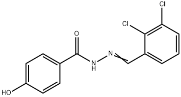 N'-(2,3-dichlorobenzylidene)-4-hydroxybenzohydrazide 化学構造式